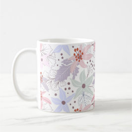 Wasserdichte Blume: Eine Symphonie von Petalen auf Kaffeetasse