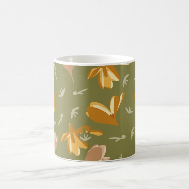 Wasserdichte Blume: Farbenfrohe Blumenfreude Kaffeetasse (Mittel)