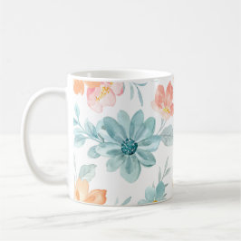 Wasserdichte Blume: Touch der Natur auf einer Tass Kaffeetasse
