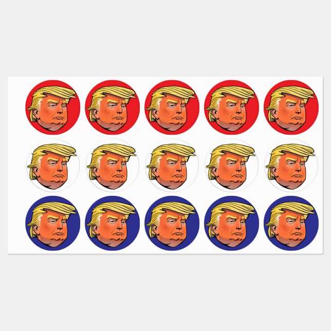 Wasserdichte TRUMP-Aufkleber Etiketten (Blatt)