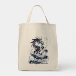 Wasserdrache 22 Yin Yang Kanji Tragetasche