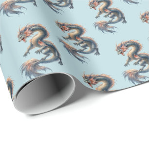 Wasserdrache Geschenkpapier