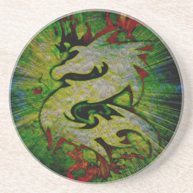 Wasserdrache Getränkeuntersetzer (Vorne)