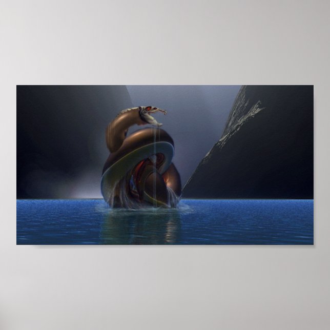 Wasserdrache Poster (Vorne)