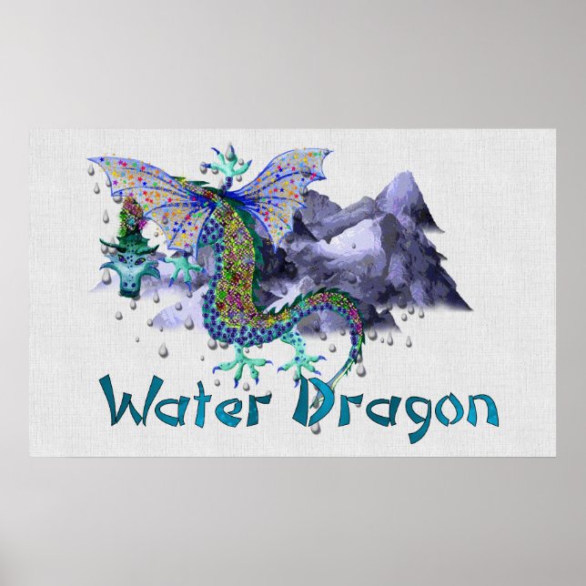 Wasserdrache Poster (Vorne)