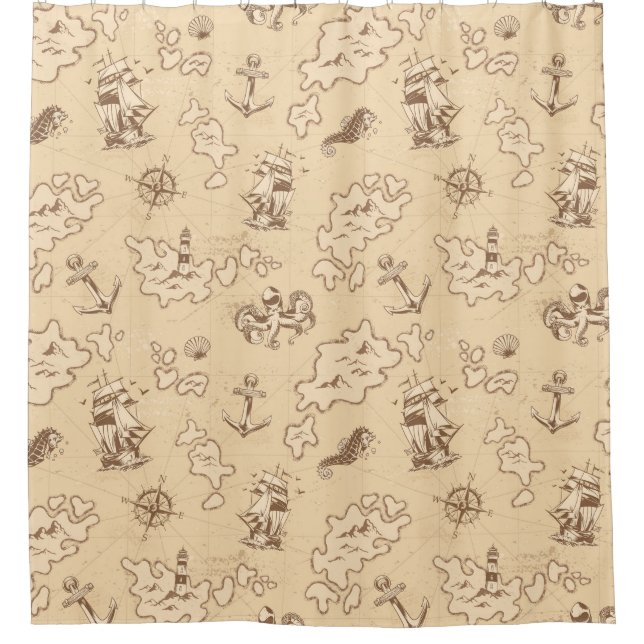 Wasserduschvorhang Duschvorhang (Vorderseite)