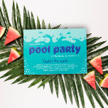 Wassereinbrüche - Kindergeburtstag Pool Party Einladung<br><div class="desc">Party Einladung für eine Kindergeburtstagsfeier mit zeichnend Wasserspielen und Luftblasen,  Party in tiefblauen Ballonbriefen.</div>