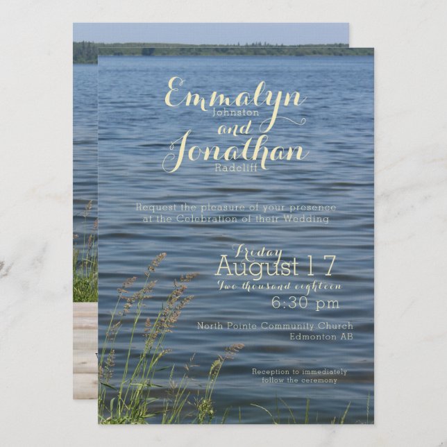 Wassereinladung Einladung (Vorne/Hinten)