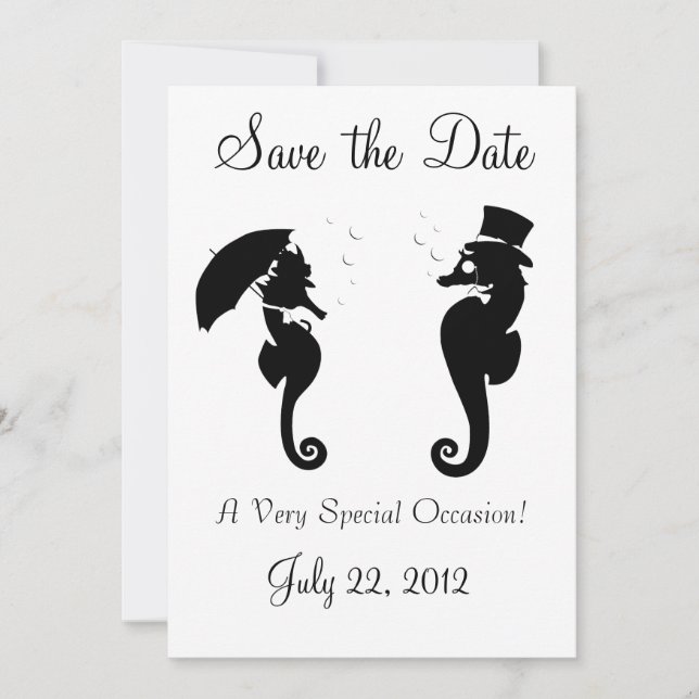 Wassereinladung Save The Date (Vorderseite)