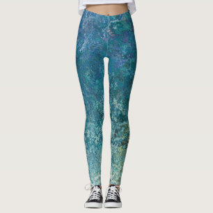 Wasserelement Inspiriert Alkoholtinte Abstrakt Leggings