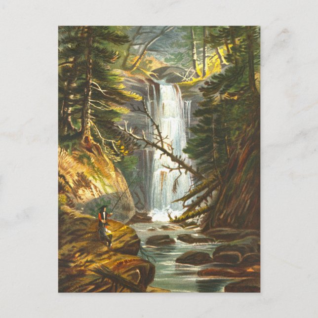 Wasserfall am Golf, Vermont, Vintage Postkarte (Vorderseite)