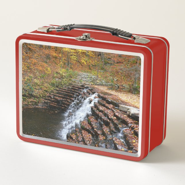 Wasserfall am Laurel Hill Staat Park II Metall Brotdose (Vorderseite)