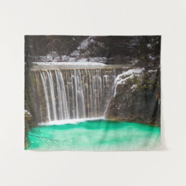Wasserfall atemberaubender türkisfarbener Wasserse Wandteppich