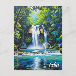 Wasserfall auf den Philippinen Vintag Postkarte