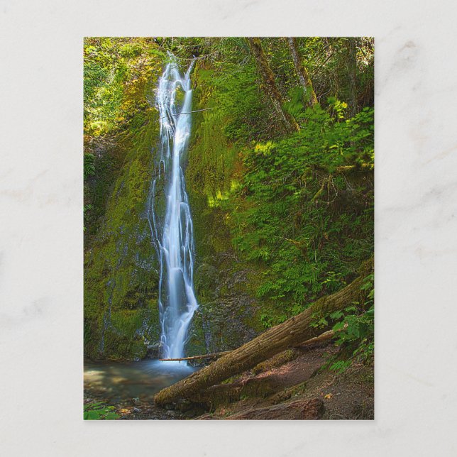 Wasserfall auf der Postkarte (Vorderseite)