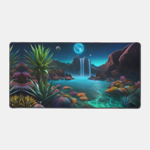 Wasserfall auf einem fernen Planeten Schreibtischunterlage