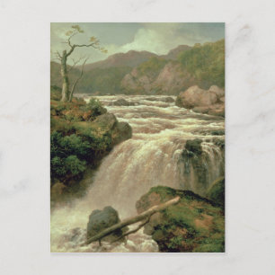 Wasserfall auf Fluss Neath, South Wales Postkarte