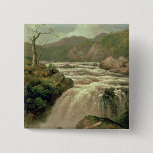Wasserfall auf Fluss Neath, Südwales Button