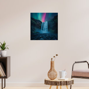 Wasserfall Aurora Kunstdrucken - Majestic Abend Vi Poster