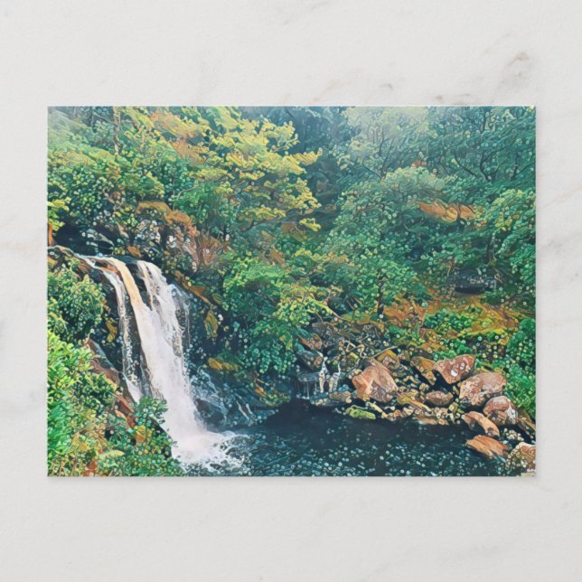 Wasserfall bei Inversaid Postkarte (Vorderseite)