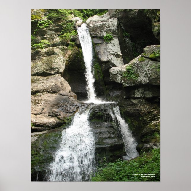 Wasserfall bei Kent Falls, Connecticut - Print Poster (Vorne)