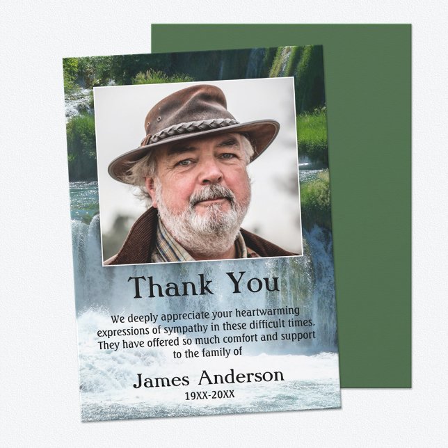 Wasserfall Beileid Beerdigung Foto Danke Karte (Von Creator hochgeladen)