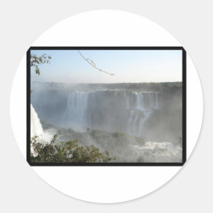 Wasserfall Bild! Iguazu Fälle! Runder Aufkleber