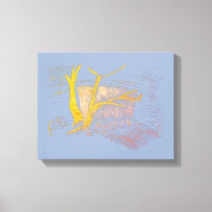 Wasserfall Blau/Grau Canvas Print Leinwanddruck