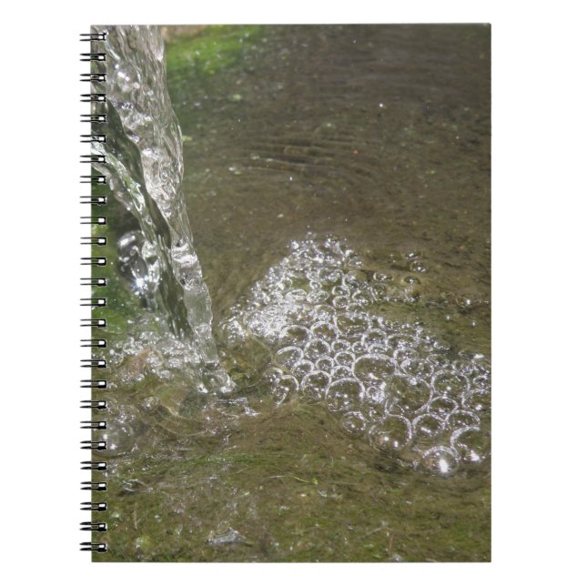 Wasserfall-Bubbling-Water-Notebook Notizblock (Vorderseite)