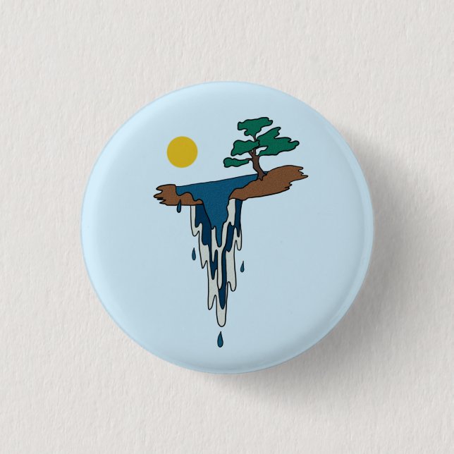 Wasserfall Button (Vorderseite)