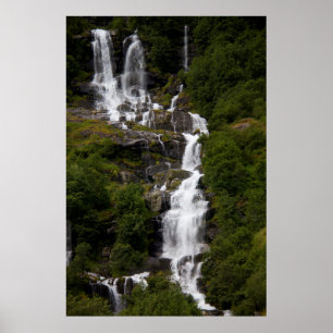 Wasserfall Cascading Volefossen Poster