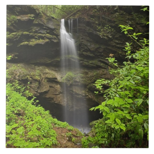 Wasserfall, der in eine Senke fällt, Whiteoak Sink Fliese (Vorderseite)
