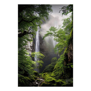 Wasserfall der wilden Seele Poster