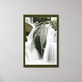 WASSERFALL-DETAIL IM SEPIA LEINWANDDRUCK