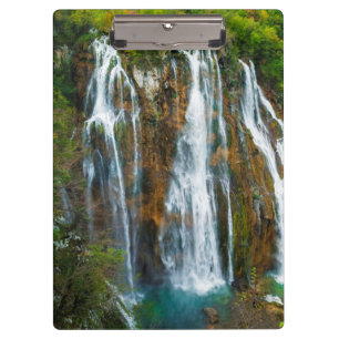 Wasserfall erhöhter Blick, Kroatien Klemmbrett