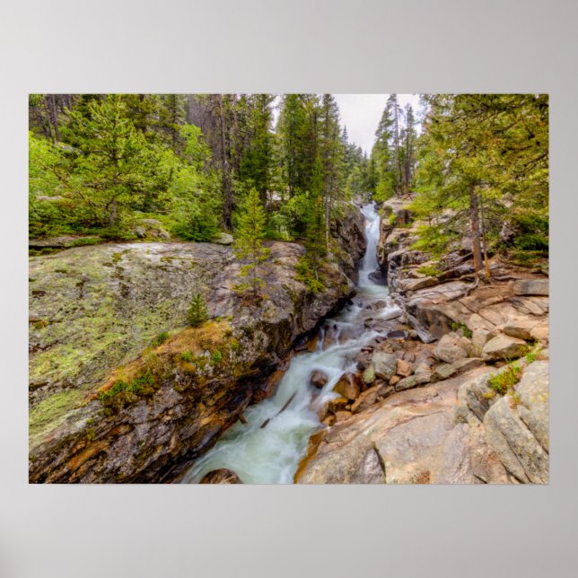 Wasserfall & Flusskaskade Poster (Vorne)
