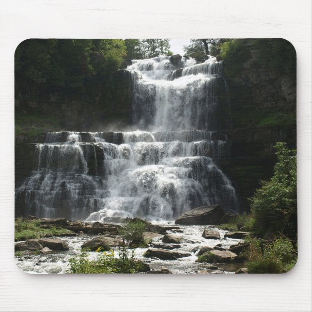 Wasserfall-Foto Mousepad (Vorne)
