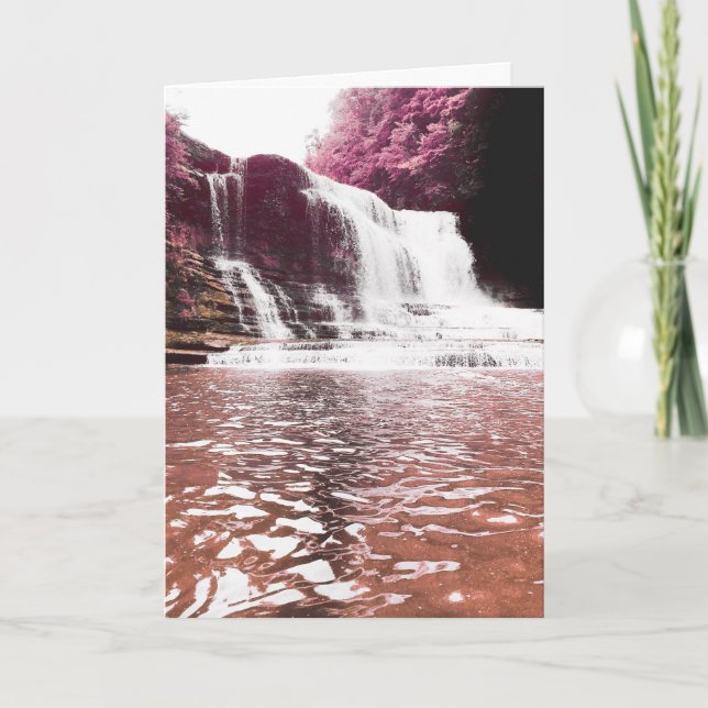 Wasserfall-Gedenkkarte Karte (Vorderseite)