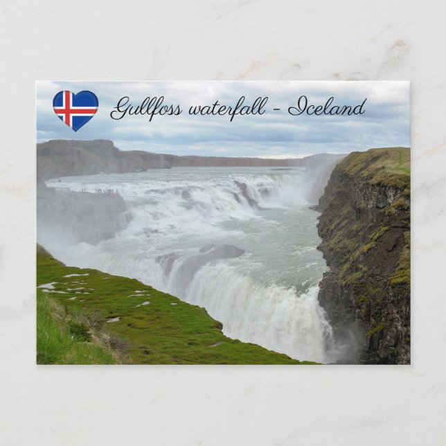 Wasserfall Gullfoss - Südwesten Islands Postkarte (Vorderseite)