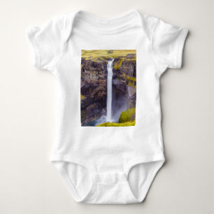 Wasserfall Haifoss, Island Baby Strampler