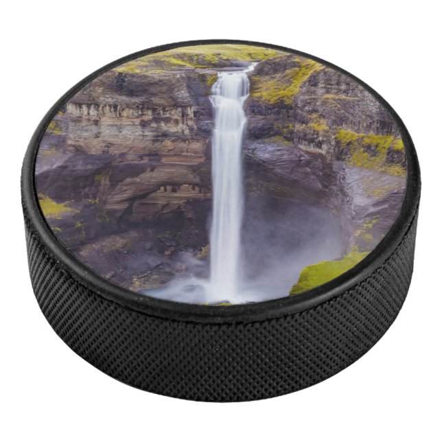 Wasserfall Haifoss, Island Eishockey Puck (3/4)