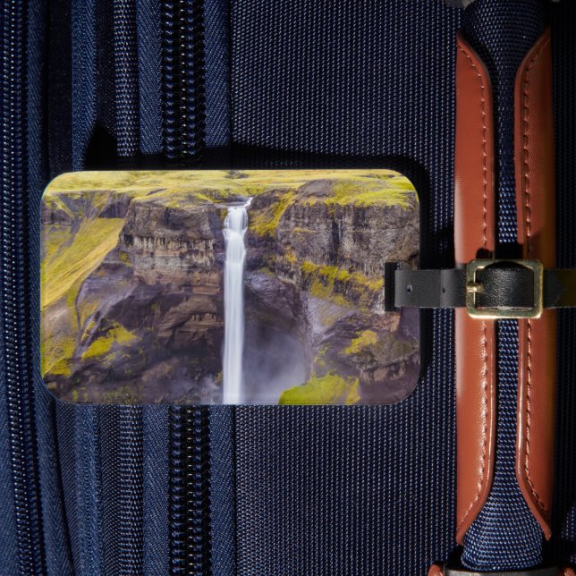 Wasserfall Haifoss, Island Gepäckanhänger (Vorderseite Insitu 4)