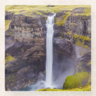Wasserfall Haifoss, Island Glasuntersetzer