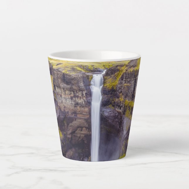 Wasserfall Haifoss, Island Milchtasse (Vorderseite)