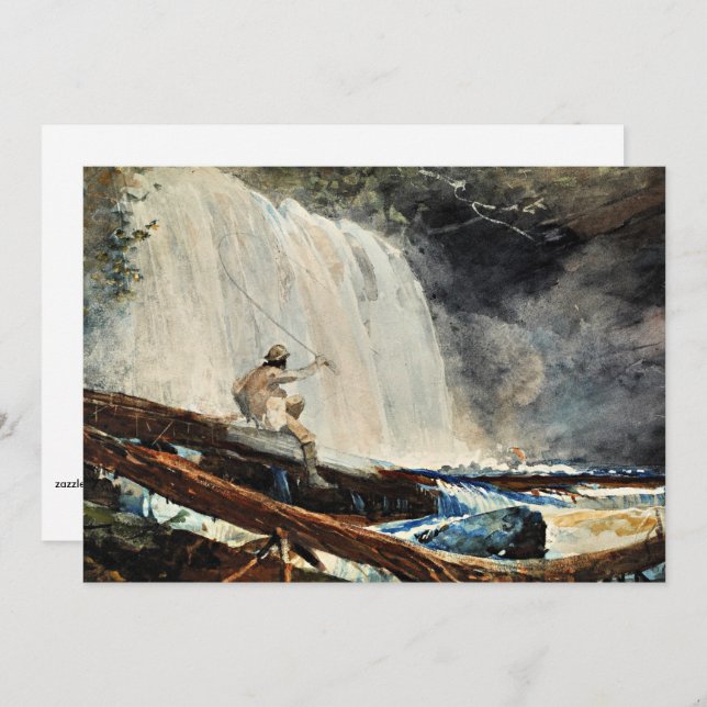 Wasserfall im Atlantik von Winslow Homer Karte (Vorne/Hinten)