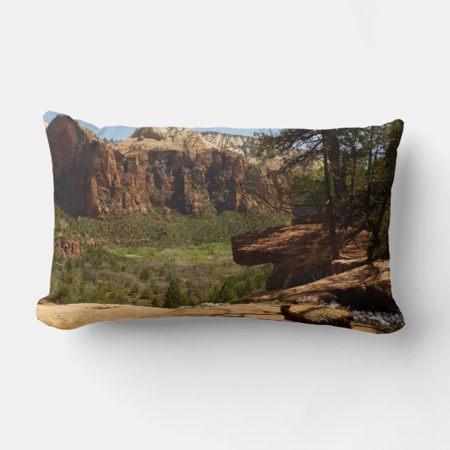 Wasserfall im Emerald Pools im Zion Nationalpark Lendenkissen (Vorderseite)