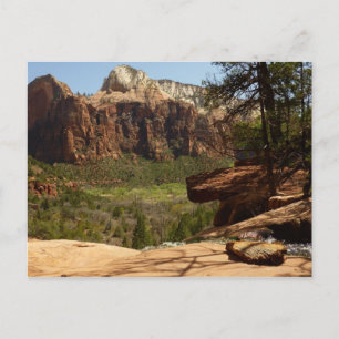 Wasserfall im Emerald Pools im Zion Nationalpark Postkarte