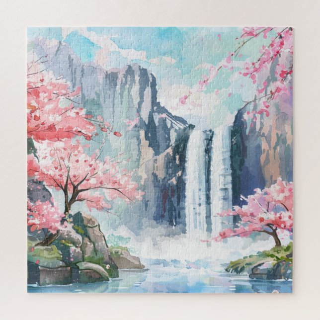 Wasserfall im Frühling (Vertikal)