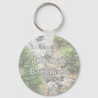 Wasserfall im Gebirge - Anhänger für den Rucksack Schlüsselanhänger