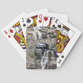 Wasserfall im Glacier Nationalpark Spielkarten